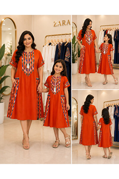 Generic Brand Mom and Daughter Dress