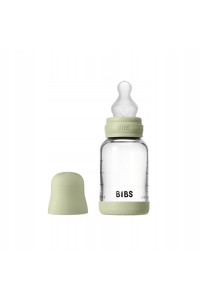 NO BRAND BIBS: biberon din sticlă anti-colici de 120 ml, cu tetină din silico...