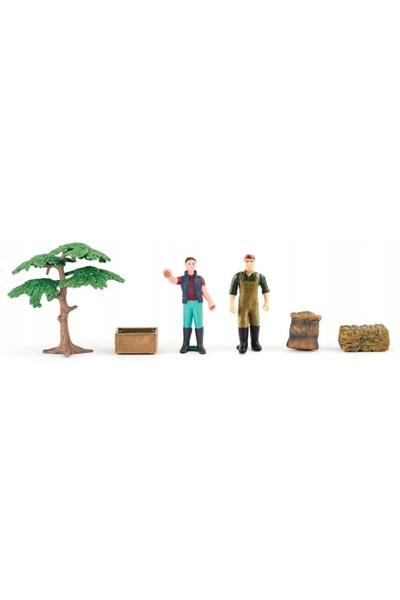 NO BRAND Faunica Set 25el. Animale de fermă Cai Accesorii Figurine Sat
