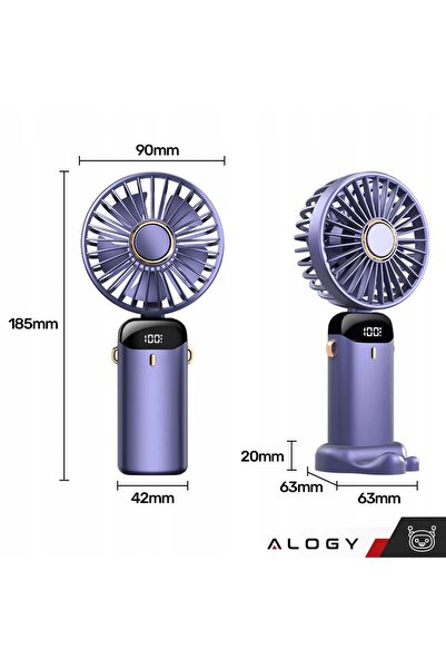 NO BRAND Ventilator manual fără fir Alogy, de birou, portabil