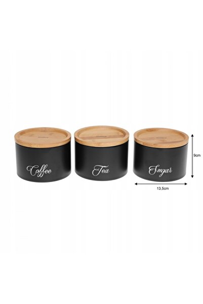 Klausberg SET 3 RECIPiente CAFEA CEAI ZAHĂR BLACK7506
