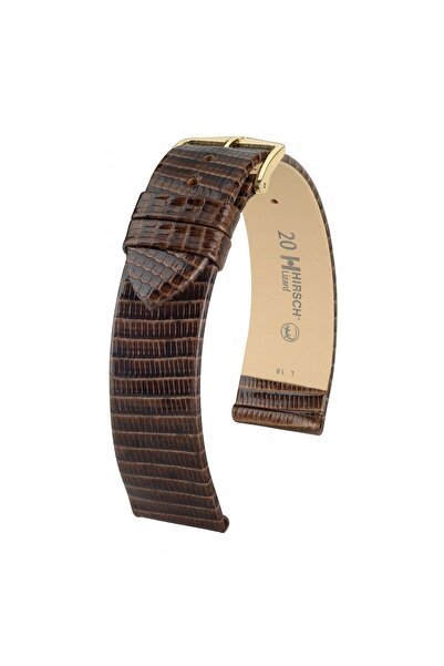 NO BRAND Curea de ceas din piele HIRSCH Lizard L - 18mm - Maro