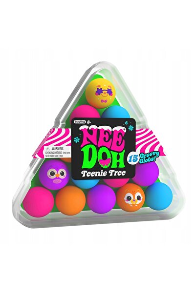 NO BRAND Jucării senzoriale 15x bile de Crăciun Squishmas Groovy Tree Schylling