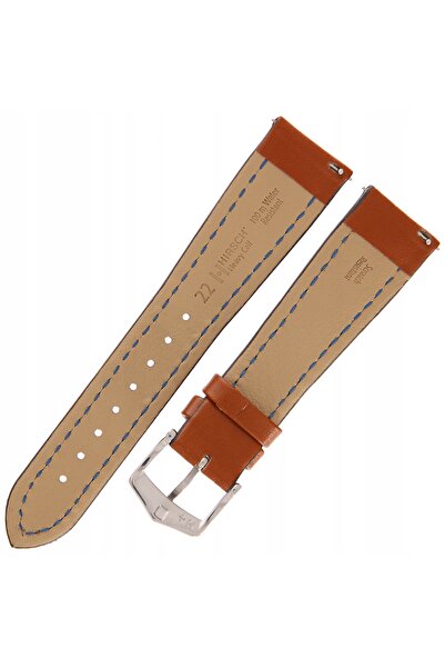 NO BRAND HIRSCH Heavy Calf L - 22 mm - Auriu-maroniu - Curea de ceas din piele