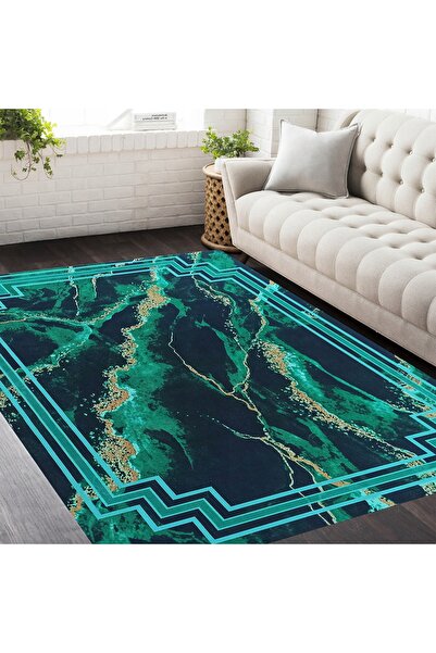 NO BRAND Covor mic pentru hol, dormitor, Horeca-New 118 Verde 60x100 cm cu