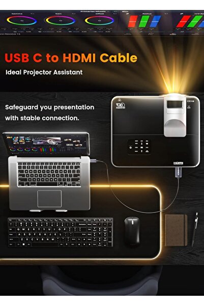 Spacetronik Cablu adaptor USB-C 3.1 HDMI KCH-SPA010 1m 4K Ultra HD
