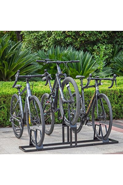 NO BRAND Suport de podea pentru 3 biciclete, pentru garaj și apartament, 22–2...