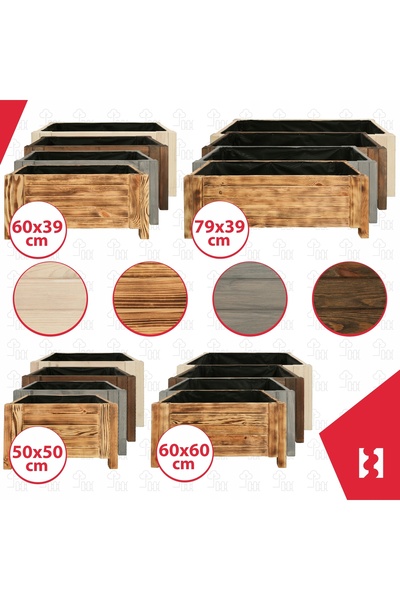 NO BRAND Jardinieră/Cadă de grădină/Cutie pentru terasă, din lemn, pentru flo...