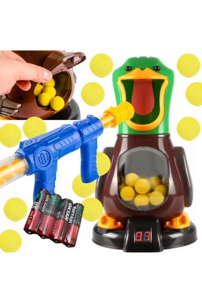 NO BRAND Rața Flămândă – Joc de tir cu țintă LED și contor – Pistol de jucări...