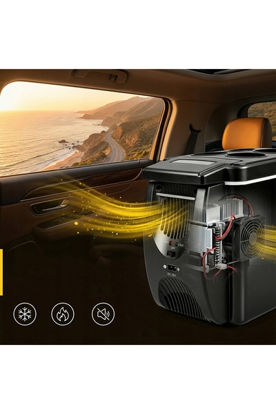 NO BRAND Mini frigider de 6 L, frigider auto portabil de 12V, răcitor de băuturi