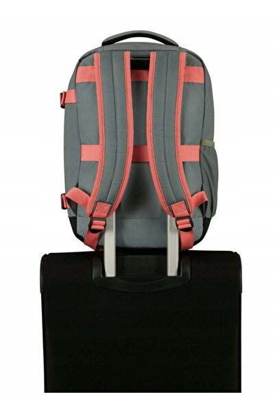 NO BRAND Rucsac de cabină American Tourister Take2Cabin S - verde salvie / coral