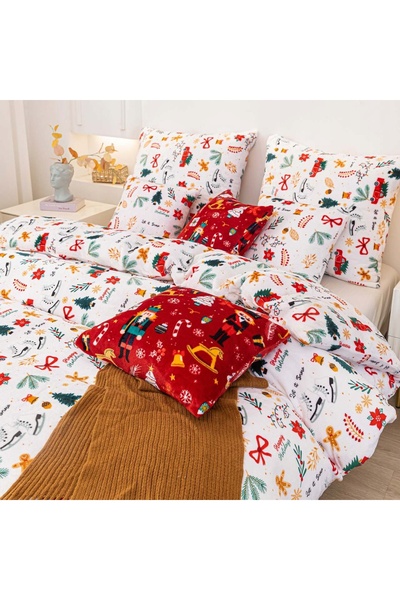 Spod Igły i Nitki Lenjerie de pat de Crăciun 220x200, fleece plușat, gros și ...