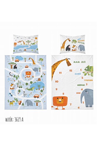 NO BRAND Lenjerie de pat din bumbac 90x120 Animăluțe „Am deja atâția ani și l...