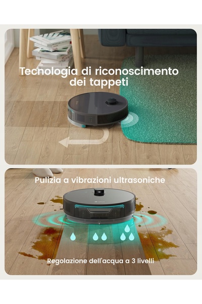 NO BRAND Aspirator robot cu funcție de mop Lefant N3 6000Pa Lidar Negru