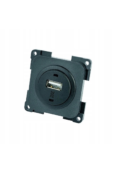 Fawo Priză USB de încărcare cu o singură intrare 5 V/3 A, neagră