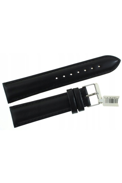 NO BRAND Curea de ceas din piele neagră 20 mm JVD R17401-20