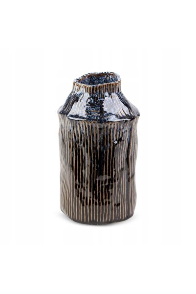 NO BRAND Vază decorativă ALDA (03) FI 16 X 27 CM ALBASTRU MARIN