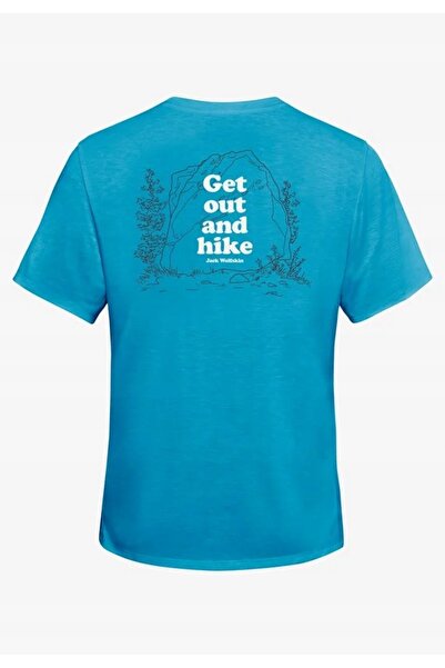 Jack Wolfskin Tricou grafic Vonnan - Empire Blue - XL pentru femei