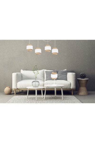 NO BRAND LAMPĂ DE MASĂ LAMPĂ DE NOAPTE ABATJUR BOHO DIN IUTĂ 20 CM
