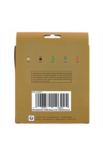 NO BRAND Corzi de bas cu 5 corzi 45-128 Harley Benton Flatwound