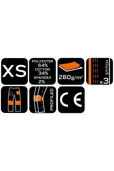 NEO Tools Mix&Match pantaloni lungi de lucru mărimea XS