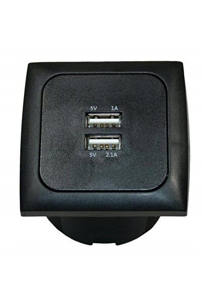 Haba Priză pentru rulotă, USB dublu 3.1 A, tip ramă