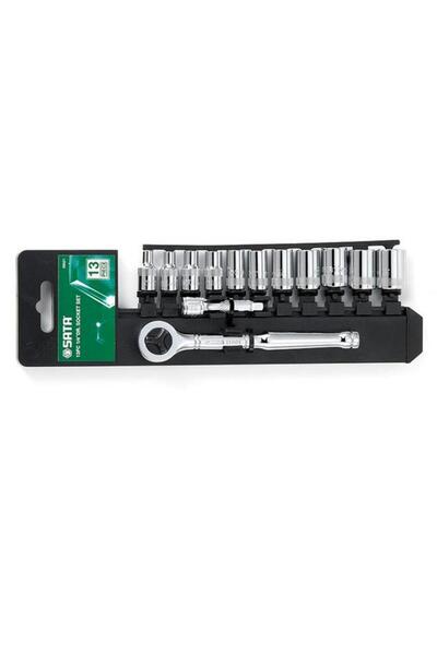 SATA Set de chei tubulare de 1/4 cu clichet, 13 piese ST09521G