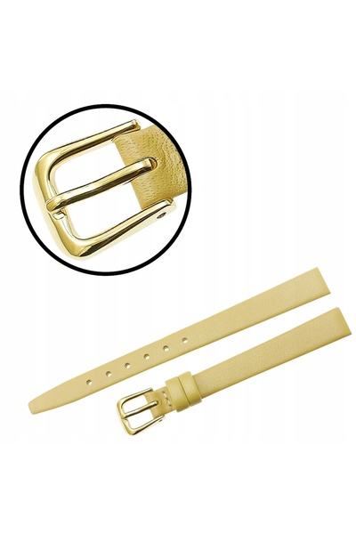 NO BRAND Curea adezivă REDA 10mm netedă bej pentru ceasuri cu prindere fixă