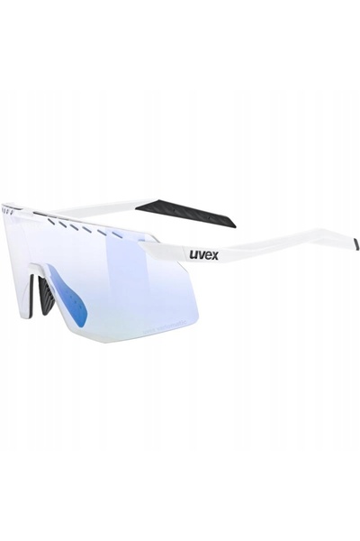 Uvex Ochelari de ciclism Pace Stage V - alb mat/albastru oglindă