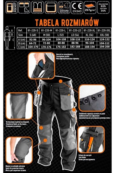 NEO Tools PANTALONI DE LUCRU XL/56 81-220-XL