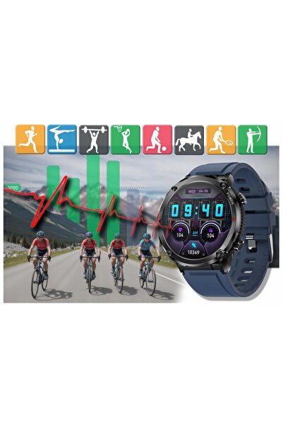 Gravity Ceas bărbătesc sport smartwatch cu curea bleumarin