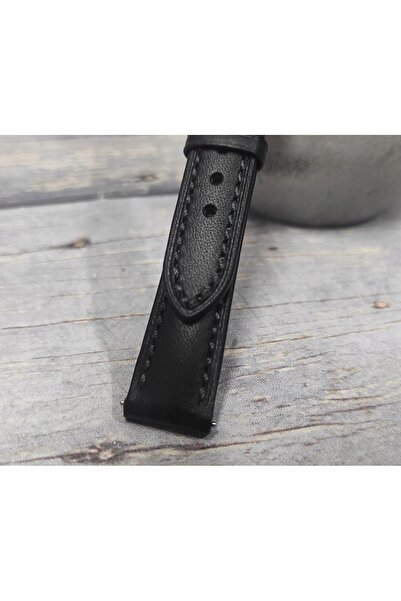 NO BRAND Curea de ceas din piele neagră pentru smartwatch HIRSCH KENT M 16 mm...