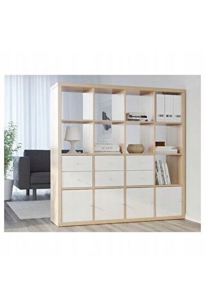 NO BRAND Unitate de depozitare Ikea KALLAX cu uși, stejar albit, 33x33 cm