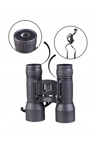 Mil-Tec Binoclu pliabil 10x42 Negru