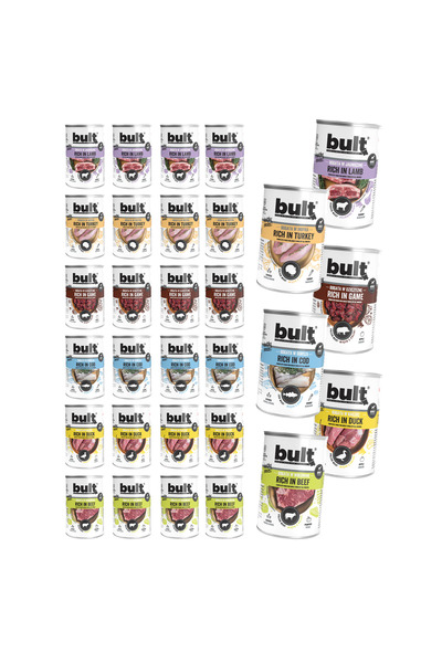 Bult Hrană umedă completă pentru câini, arome asortate, cutie 24x400g