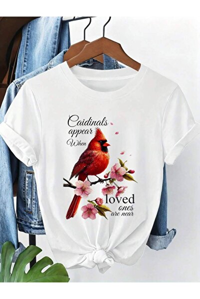 2BIR Plus Size Women's Summer Clothing, Warm Cardinal & Cherry Blossom Memori...