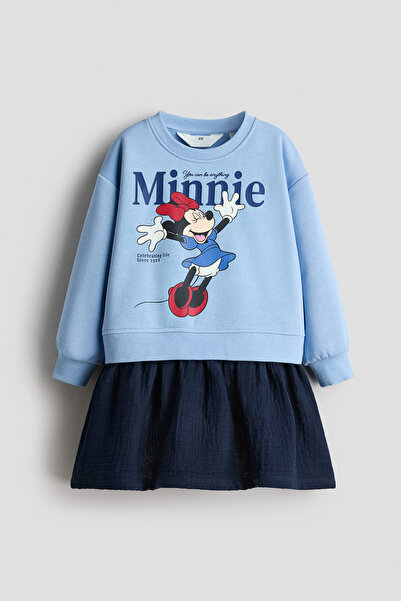 H&M Muslin Etekli Sweatshirt Elbise