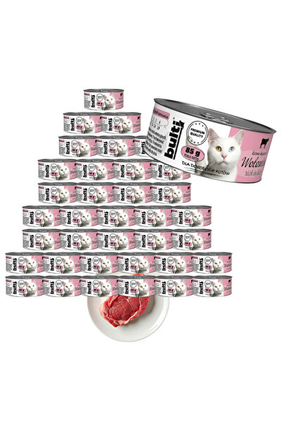 Bulti Hrană umedă completă pentru pisici, bogată în vită, conservă 36x85g