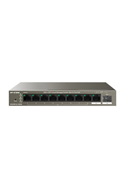 IP-COM Switch 8 porturi PoE Gigabit, uplink 1 x RJ45 + 1 x SFP Gigabit, 92W, ...