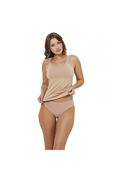 VELVET TOUCH Βαμβακερό Γυναικείο Σλιπ Μπεζ 4444MP, Χρώμα Μπεζ, Μέγεθος XXL