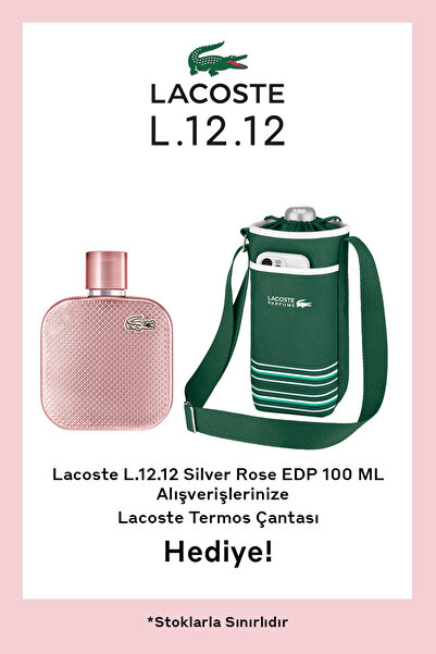 Lacoste L.12.12 Sılver Rose Edp 100 ml & Termos Çantası