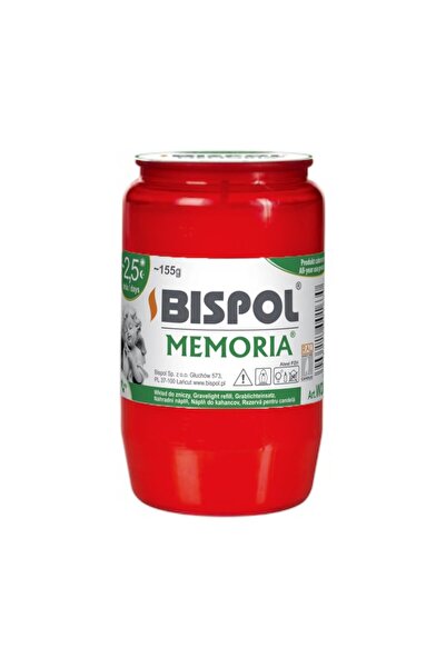 BISPOL Set 4 x Rezerva Candela cu Ulei Rosu, 55 Ore