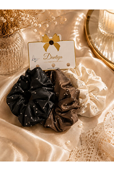 Eloré Pearl Glow Satin Scrunchie