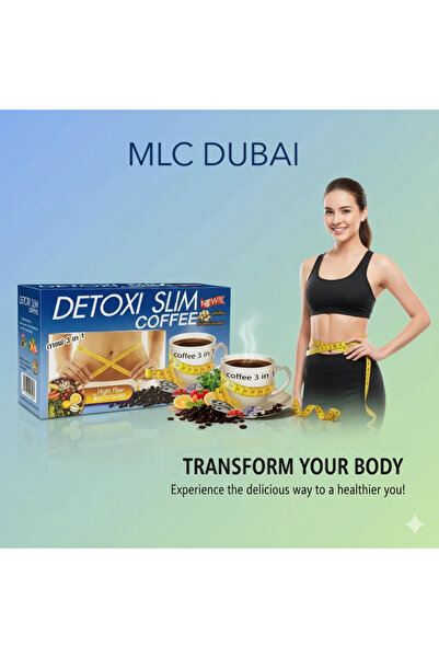 Detoxi Slim Coffee 3 in 1 High Fiber Drink – Instant Herbal Coffee Mix | Smoo...