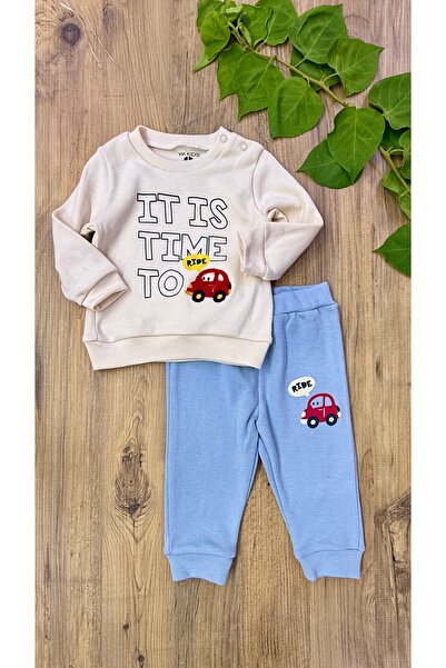 CemBebe Baby boy car print spring outfit set - jersey knit