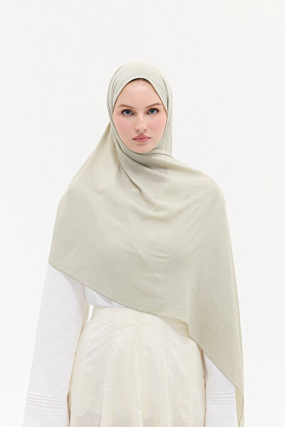 cs camellia scarf Άνετο Βαμβακερό Σάλι - Νεροπράσινο