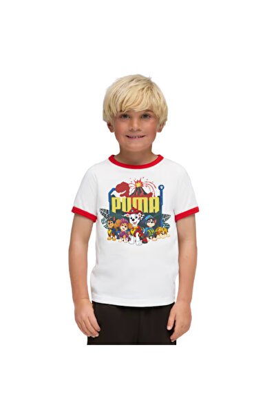 Puma X PAW PATROL Tricou Ringer Alb 634935-02