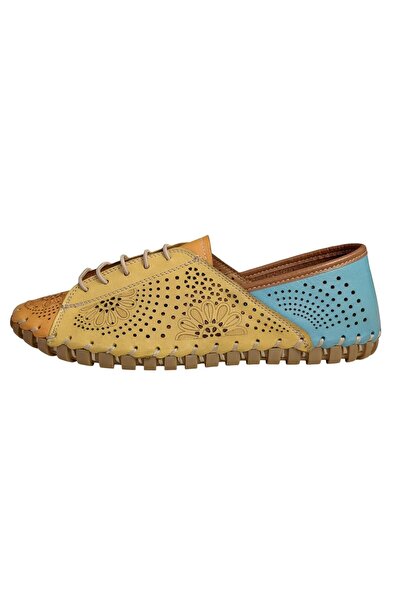 Guja Y700-12 Women's Genuine Leather Hand-Sewn Daily Casual Colorful Shoes