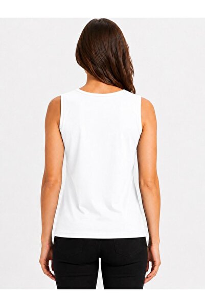 AXXEL Women's White Lycra Single Jersey Wide Strap Athlete T-Shirt-D2277