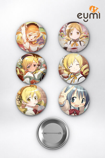 Eymi Design Madoka Magica Mami Tomoe & Sayaka Miki Çanta Süsü Rozet İğneli Bu...